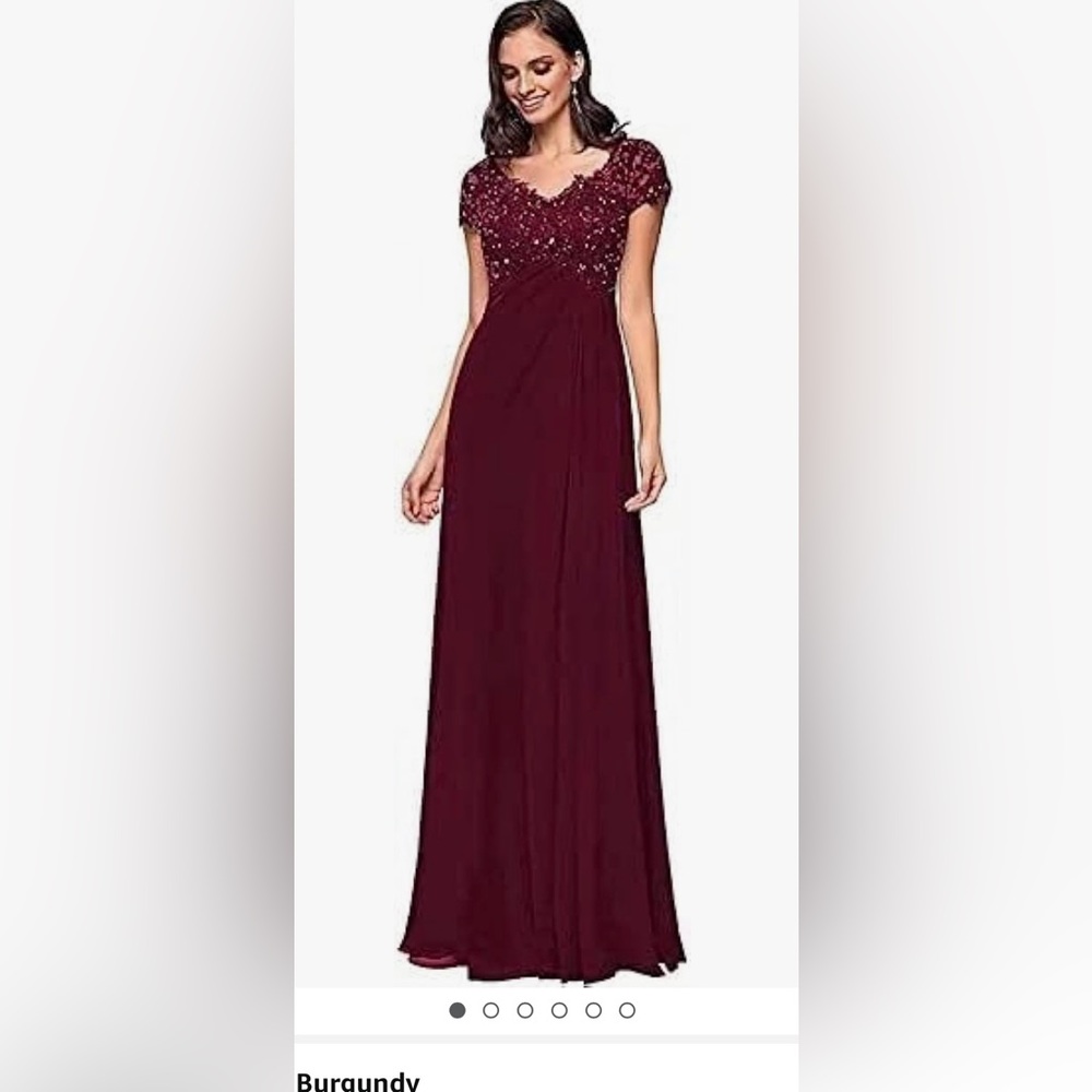 Plus size formal dress burgundy